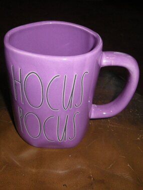 Rae Dunn Large Ceramic Coffee Tea Mug “HOCUS POCUS” Purple